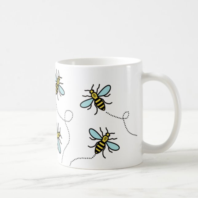 Manchester-Arbeitskraft-Bienen-klassische weiße Tasse (Rechts)