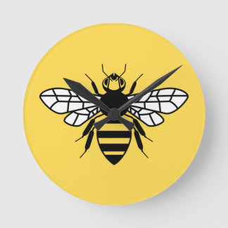 Manchester Bee Runde Wanduhr