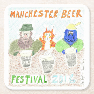 Manchester Beer Festival Januar jedes Jahres Rechteckiger Pappuntersetzer