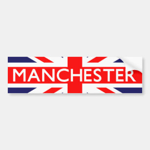 Manchester: Britische Flagge Autoaufkleber
