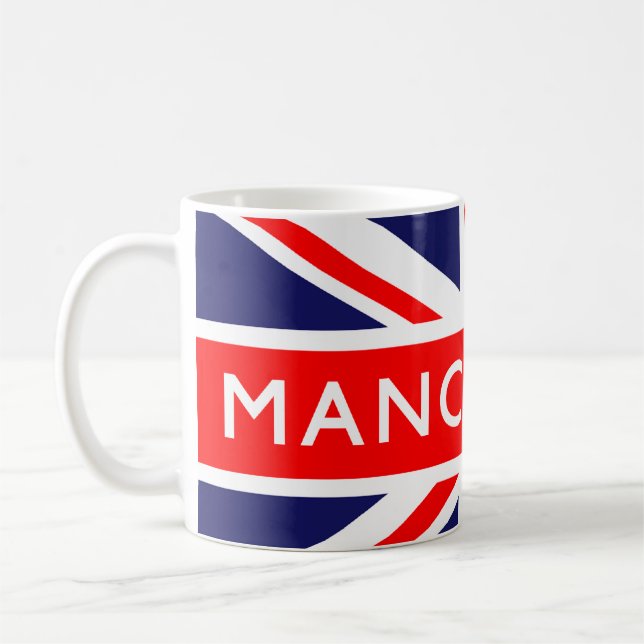 Manchester: Britische Flagge Kaffeetasse (Links)