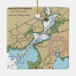 Manchester by Sea MA Chart Keramikornament