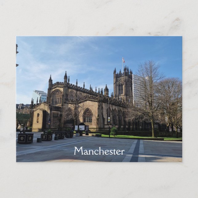 Manchester Cathedral Gardens Postkarte (Vorderseite)