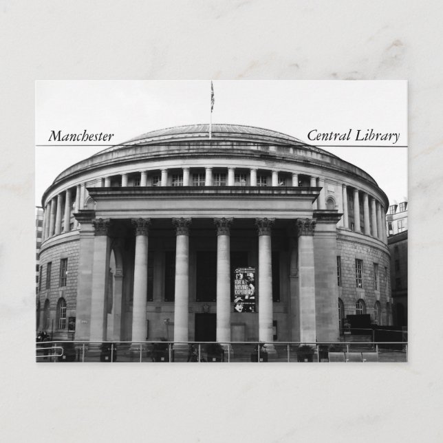 Manchester Central Library Postkarte (Vorderseite)