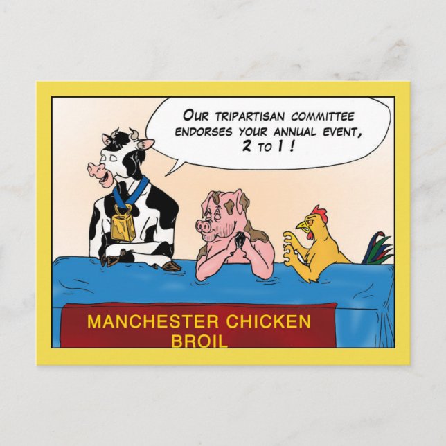Manchester Chicken Broil Postkarte (Vorderseite)