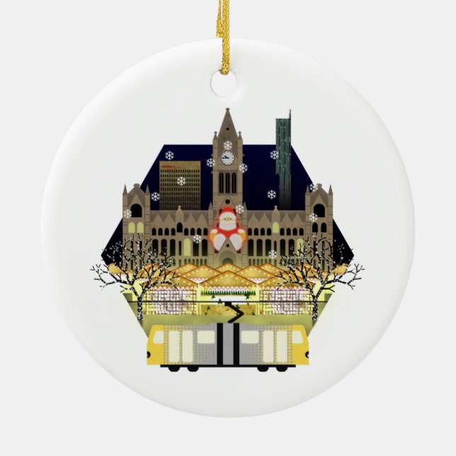Manchester Christmas Markets Keramik Ornament (Hinten)