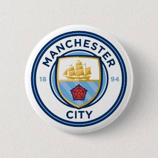 Manchester City Brosche Button
