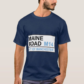 Manchester City Fußballteam Maine Road Straßenschi T-Shirt