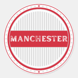 Manchester City Pride Emblem – Englische Identität Runder Aufkleber