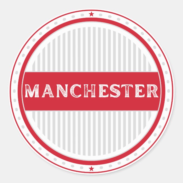 Manchester City Pride Emblem – English Identity Runder Aufkleber (Vorderseite)