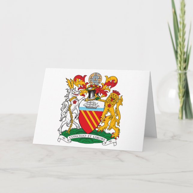 Manchester Coat of Arms Greeting Card Karte (Vorderseite)