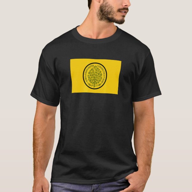 Manchester Connecticut Flag T-Shirt (Vorderseite)