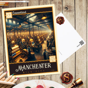 Manchester, Connecticut Vintage Ansichtskarte Postkarte