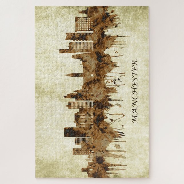 Manchester England Cityscape Puzzle (Vertikal)