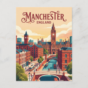 Manchester, England Postkarte