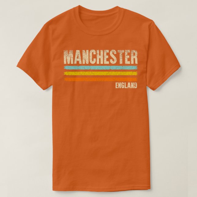 Manchester England Retro T-Shirt (Design vorne)