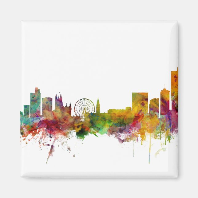Manchester England Skyline Magnet (Vorne)