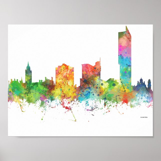 MANCHESTER ENGLAND SKYLINE POSTER (Vorne)