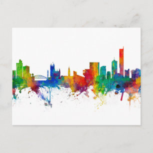 Manchester England Skyline Postkarte