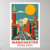Manchester England Vintage Reise Kunst