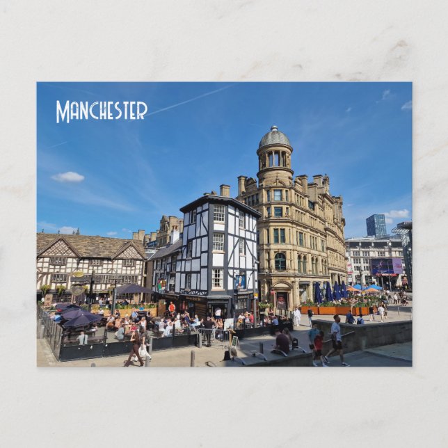 Manchester Exchange Square Postkarte (Vorderseite)
