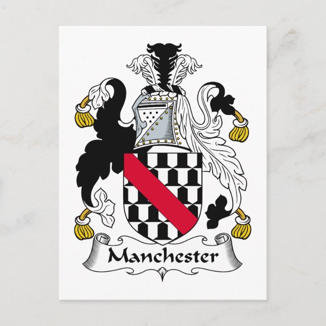 Manchester Familienwappen Postkarte (Vorderseite)