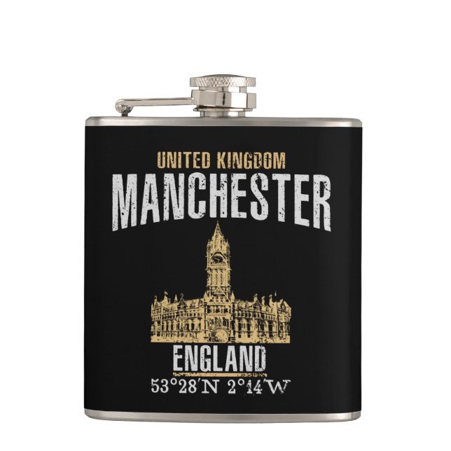 Manchester Flachmann (Vorderseite)