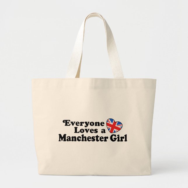 Manchester Girl Jumbo Stoffbeutel (Vorne)