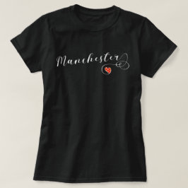 Manchester Heart Tee Shirt, England