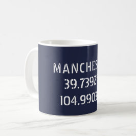 Manchester Latitude Longitude Kaffeetasse