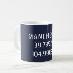 Manchester Latitude Longitude Kaffeetasse