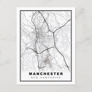 Manchester Map Postkarte