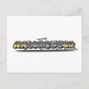 Manchester metrolink graffiti postkarte