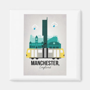Manchester mit Straßenbahn Magnet