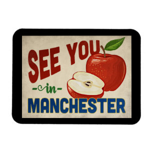 Manchester New Hampshire Apfel - Vintage Reise Magnet