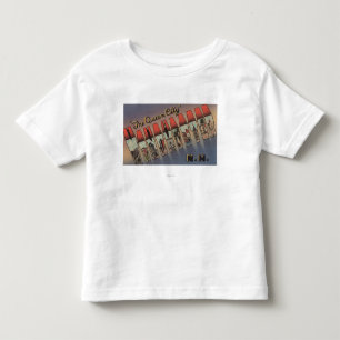 Manchester, New Hampshire - große Buchstabe-Szene Kleinkind T-shirt
