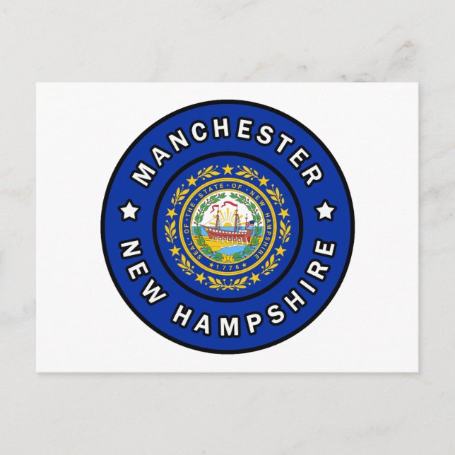 Manchester New Hampshire Postkarte (Vorderseite)