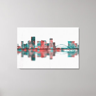 Manchester New Hampshire Skyline Leinwanddruck
