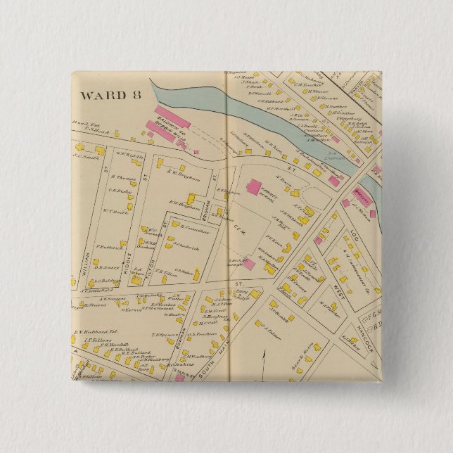 Manchester, NH, W Manchester, Ward 8 Button (Vorderseite)
