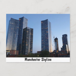 Manchester Skyline Postkarte