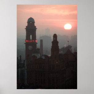 Manchester-Sonnenuntergang Poster