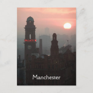 Manchester Sunset Postcard Postkarte