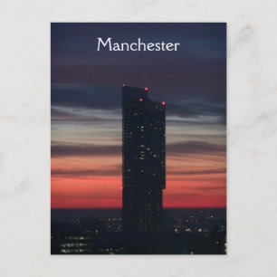 Manchester Sunset Postcard Postkarte