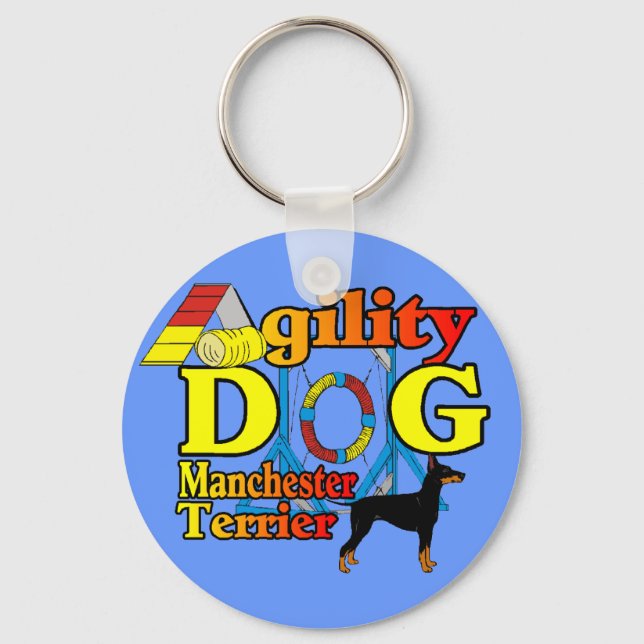 Manchester_Terrier_Agility Schlüsselanhänger (Vorderseite)