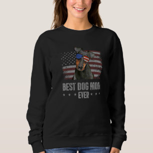 Manchester Terrier Best Dog Mama je Retro Usa Ame Sweatshirt