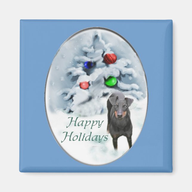 Manchester Terrier Christmas Geschenke Magnet (Vorne)