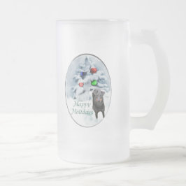 Manchester Terrier Christmas Geschenke Mattglas Bierglas