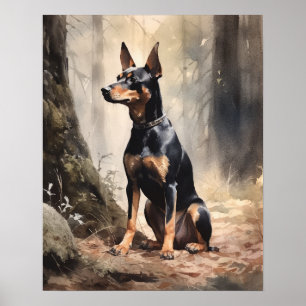 Manchester Terrier Dog Art Print Poster