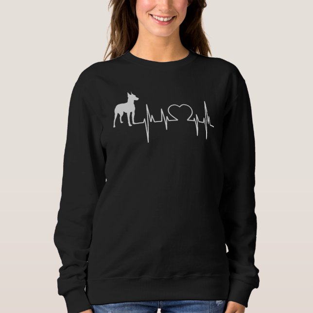 Manchester Terrier Dog Heartbeat Sweatshirt (Vorderseite)