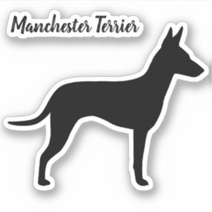 Manchester Terrier Dog Silhouette Vinyl Sticker